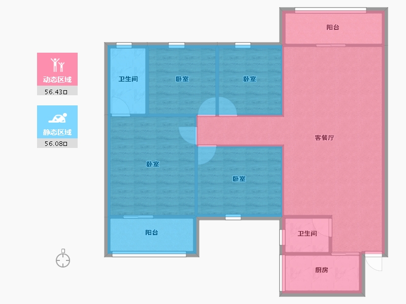 广东省-深圳市-富通苑-102.74-户型库-动静分区