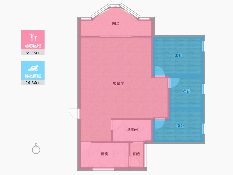 广东省-深圳市-南景苑大厦-87.50-户型库-动静分区