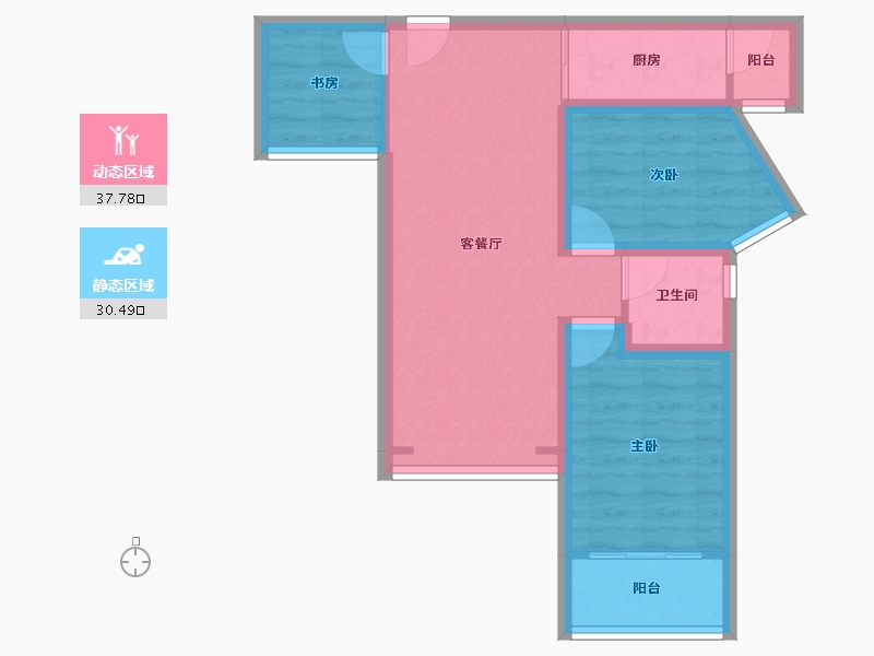 广东省-深圳市-凤凰雅居-59.97-户型库-动静分区