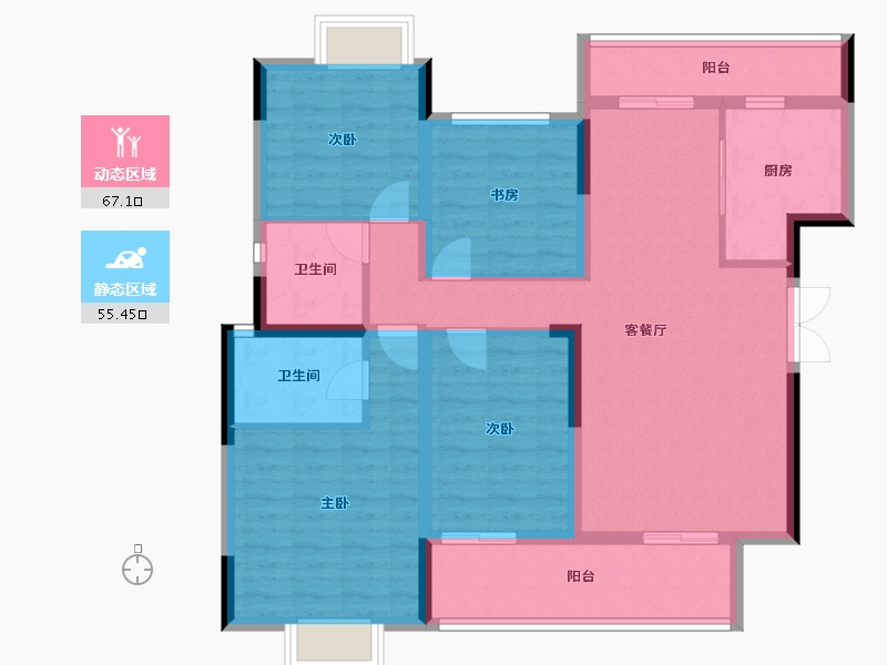 四川省-成都市-嘉合凤凰岛-109.28-户型库-动静分区