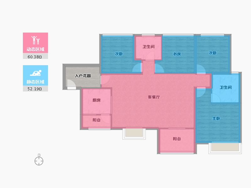 广东省-深圳市-汇龙湾花园-106.62-户型库-动静分区