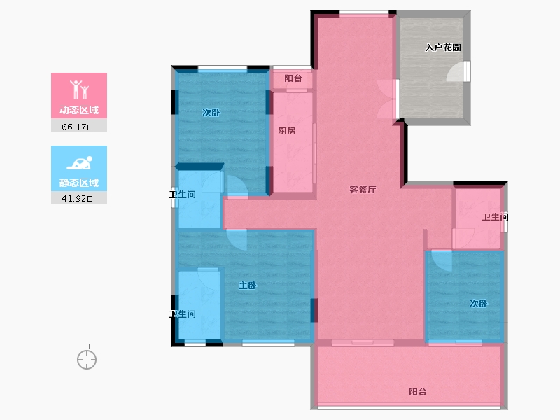 湖北省-十堰市-寿康·华悦府-104.80-户型库-动静分区