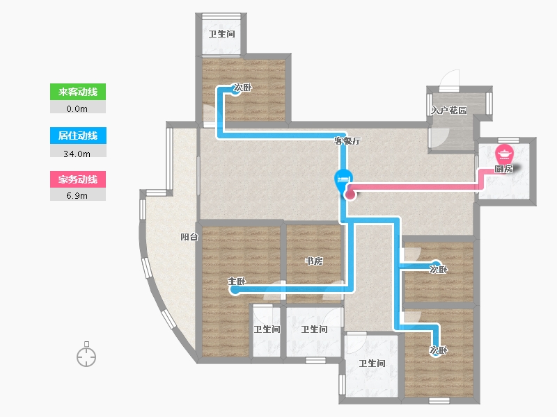 广东省-深圳市-圣莫丽斯-127.60-户型库-动静线