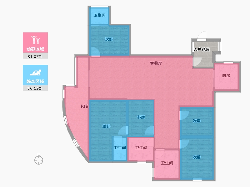 广东省-深圳市-圣莫丽斯-127.60-户型库-动静分区