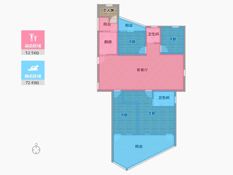 广东省-深圳市-圣莫丽斯-115.01-户型库-动静分区