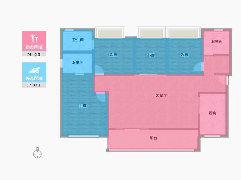 广东省-深圳市-锦绣御园-119.07-户型库-动静分区