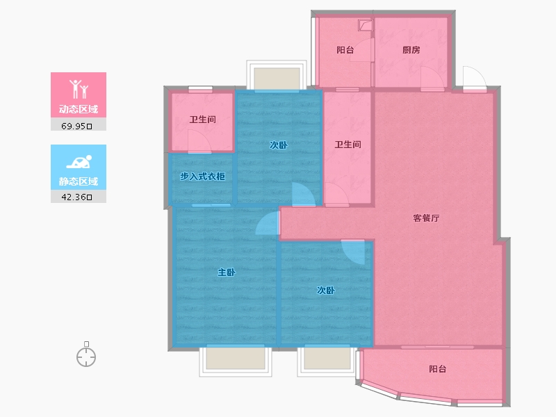 四川省-成都市-香格里拉花园-112.00-户型库-动静分区