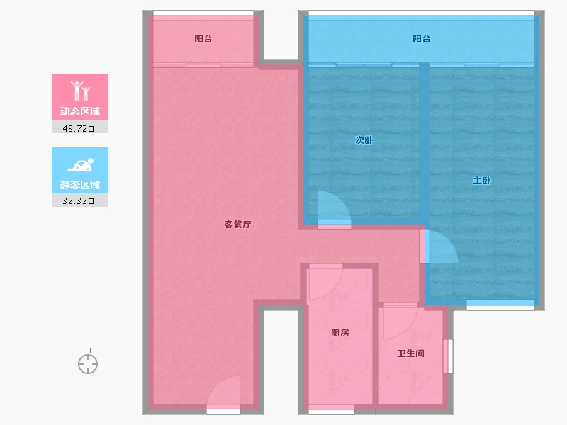 广东省-深圳市-南光城市花园-67.80-户型库-动静分区