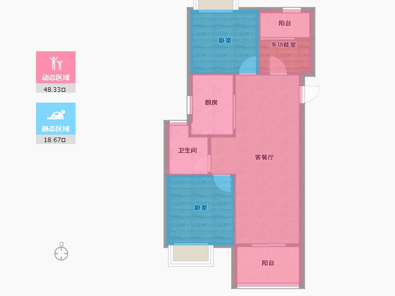 福建省-福州市-国贸上江原-60.58-户型库-动静分区