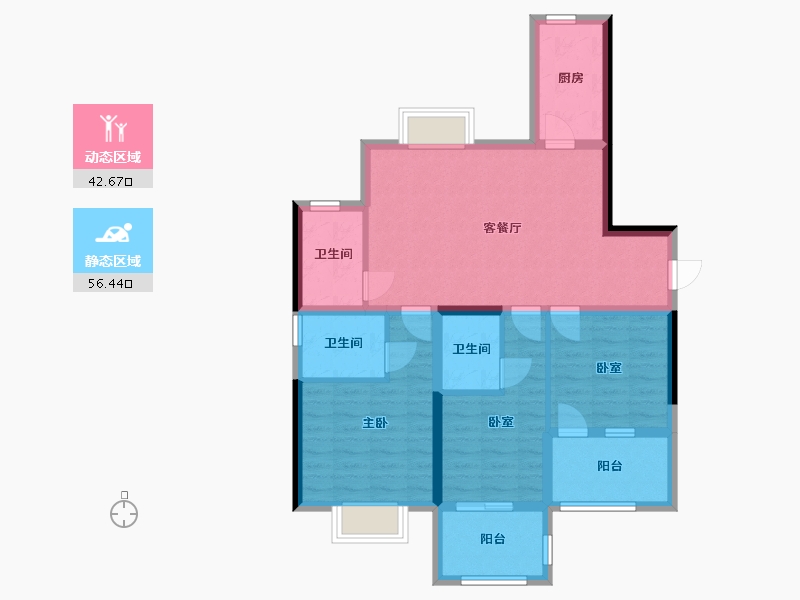 福建省-南平市-江南第一城-87.20-户型库-动静分区