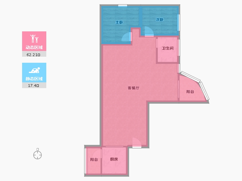 广东省-深圳市-金鼎大厦-71.85-户型库-动静分区