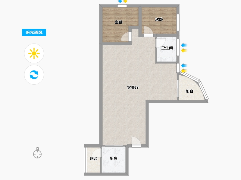 广东省-深圳市-金鼎大厦-71.85-户型库-采光通风