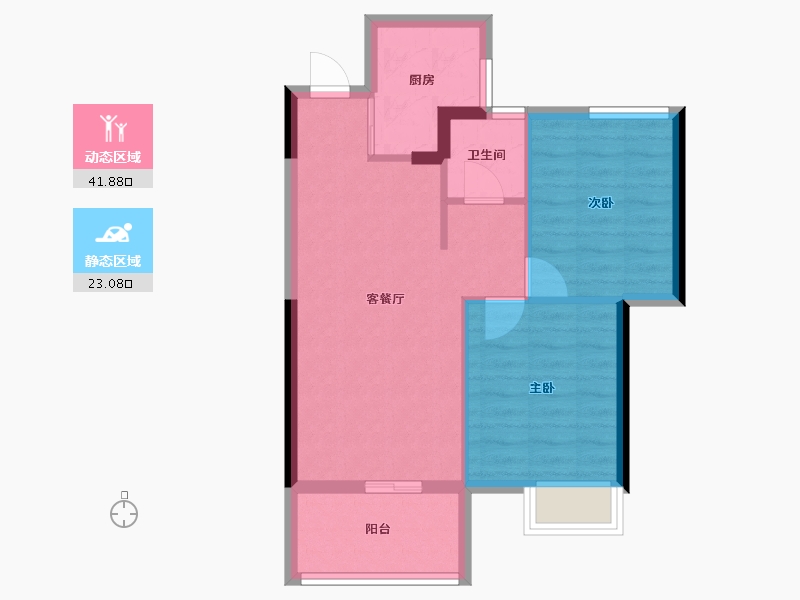 福建省-福州市-中建岳前雅居-58.22-户型库-动静分区