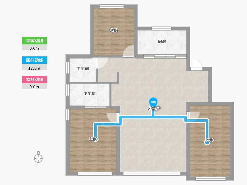 辽宁省-大连市-绿城海韵晓风-95.45-户型库-动静线