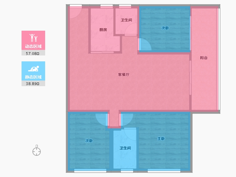 广东省-深圳市-向南瑞峰花园-86.12-户型库-动静分区