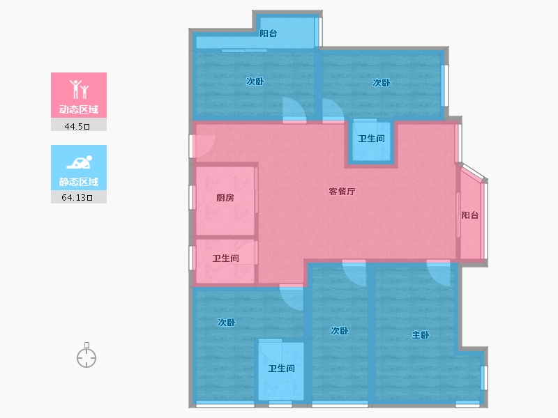 广东省-深圳市-东悦名轩-95.50-户型库-动静分区