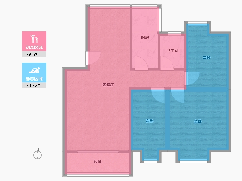 广东省-深圳市-新时速嘉园-69.29-户型库-动静分区