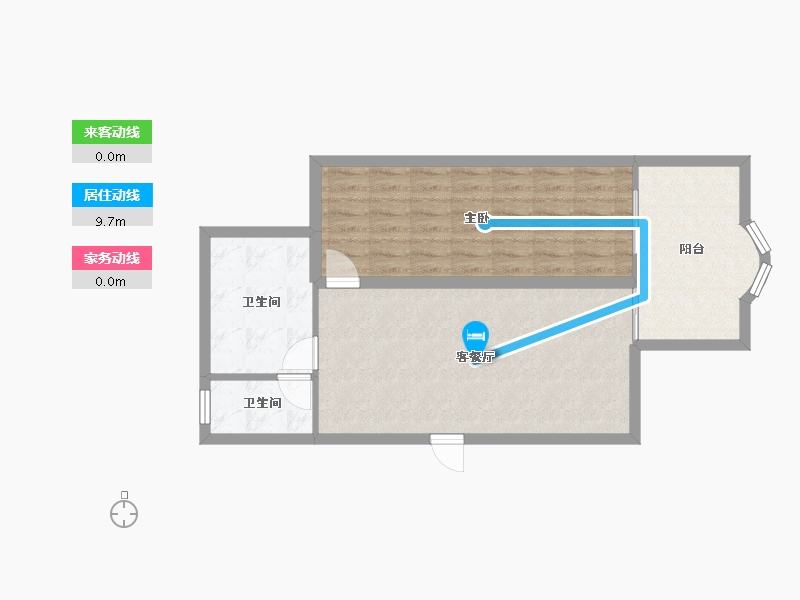 广东省-深圳市-双城世纪大厦-67.18-户型库-动静线