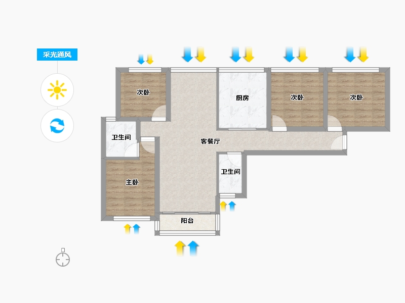 广东省-深圳市-梅龙苑-82.93-户型库-采光通风