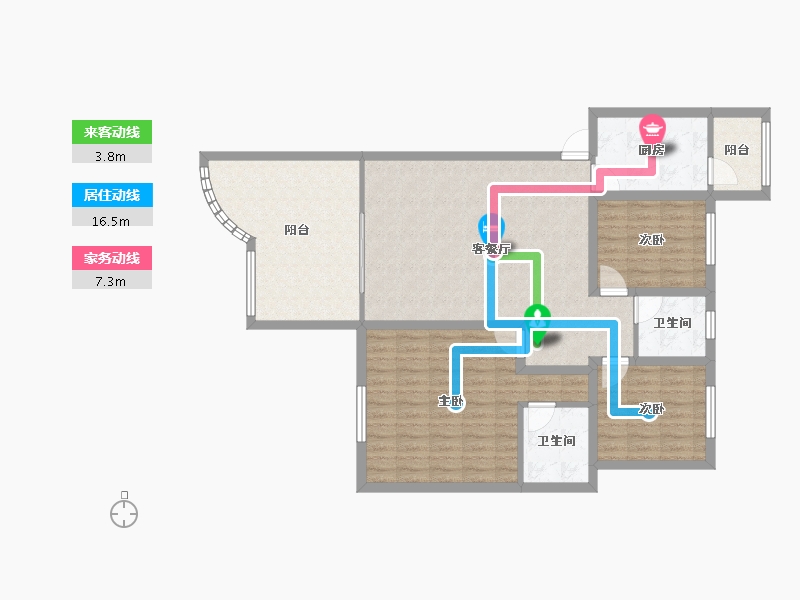 广东省-深圳市-圣莫丽斯-108.87-户型库-动静线