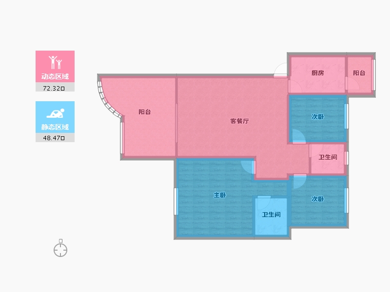 广东省-深圳市-圣莫丽斯-108.87-户型库-动静分区