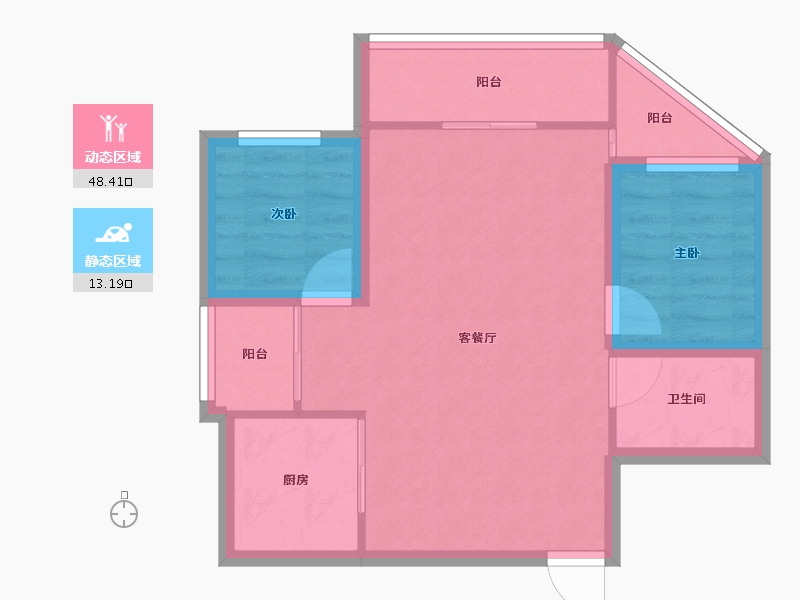 广东省-深圳市-左庭右院(南区)-54.59-户型库-动静分区