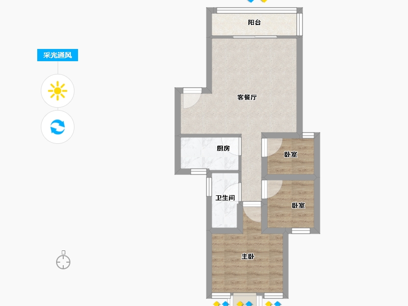 广东省-深圳市-御海新苑-46.95-户型库-采光通风