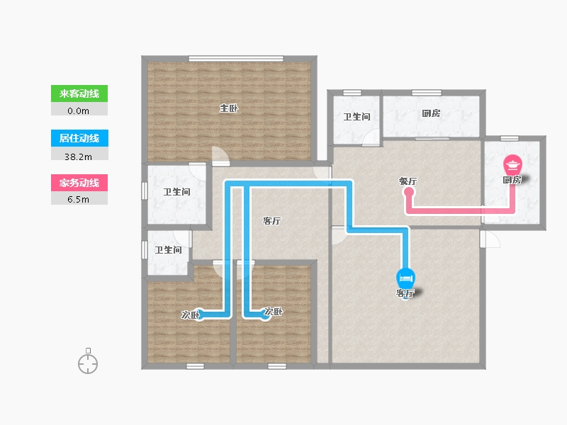 广东省-深圳市-浪琴屿花园-180.77-户型库-动静线