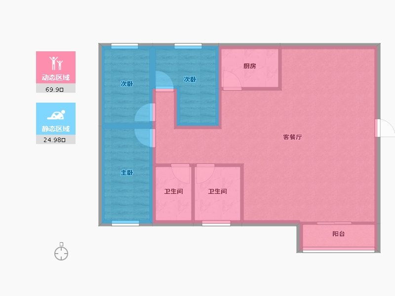 广东省-深圳市-新城市花园-85.24-户型库-动静分区