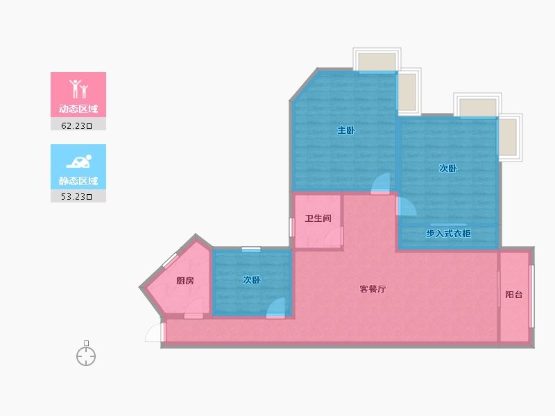 广东省-深圳市-金海燕花园-103.41-户型库-动静分区