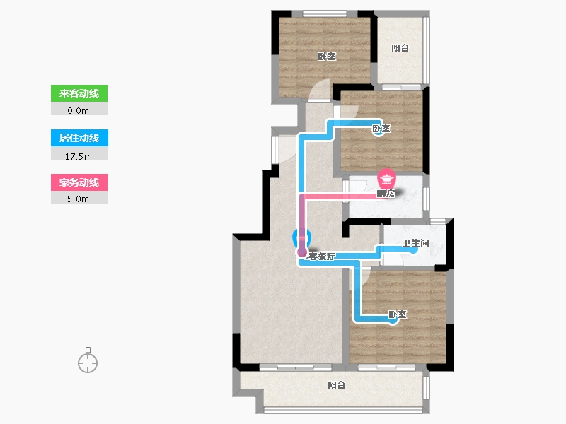 河南省-郑州市-润泓·东榕府-79.07-户型库-动静线