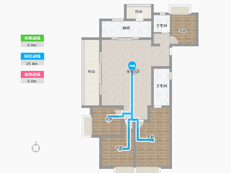 云南省-昆明市-万科城-132.00-户型库-动静线