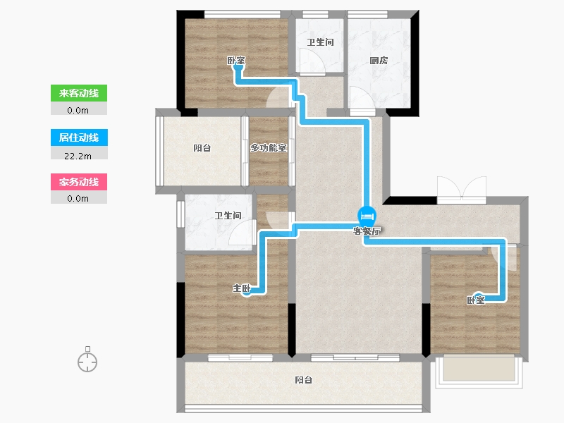 湖南省-长沙市-长交雅筑-95.00-户型库-动静线