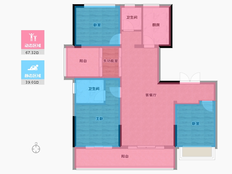 湖南省-长沙市-长交雅筑-95.00-户型库-动静分区