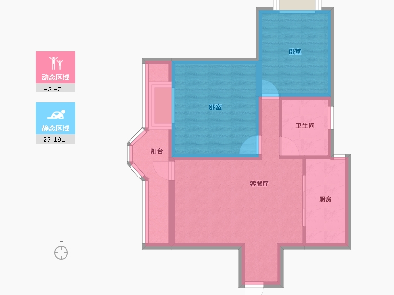 广东省-深圳市-太子山庄-62.86-户型库-动静分区