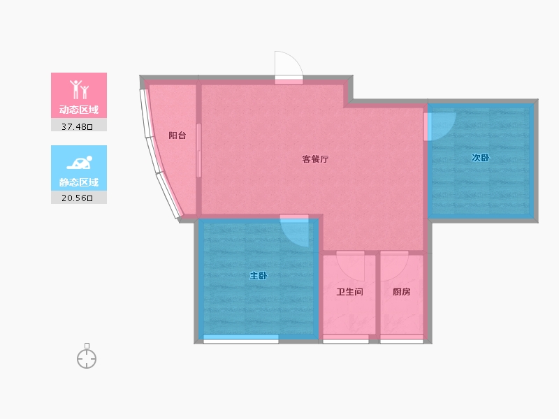 广东省-深圳市-中润大厦-51.71-户型库-动静分区