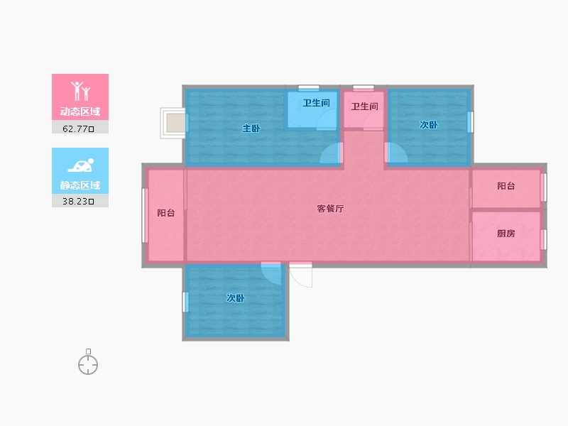 广东省-深圳市-英伦名苑(一期)-90.40-户型库-动静分区