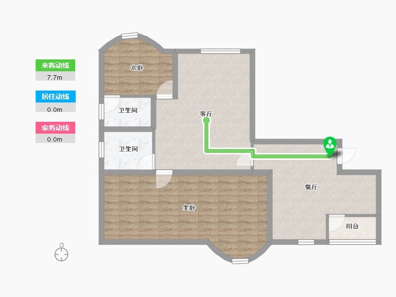 广东省-深圳市-深南花园-88.89-户型库-动静线