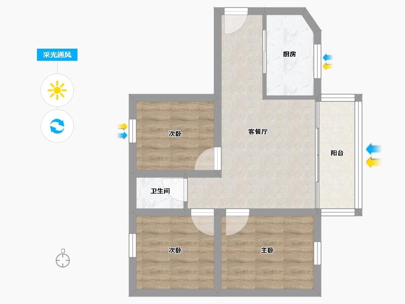 广东省-深圳市-前海花园-50.22-户型库-采光通风