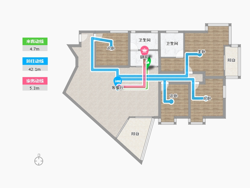 广东省-深圳市-锦绣花园四期-135.88-户型库-动静线