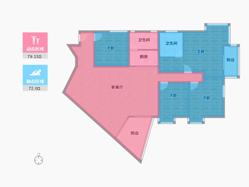 广东省-深圳市-锦绣花园四期-135.88-户型库-动静分区