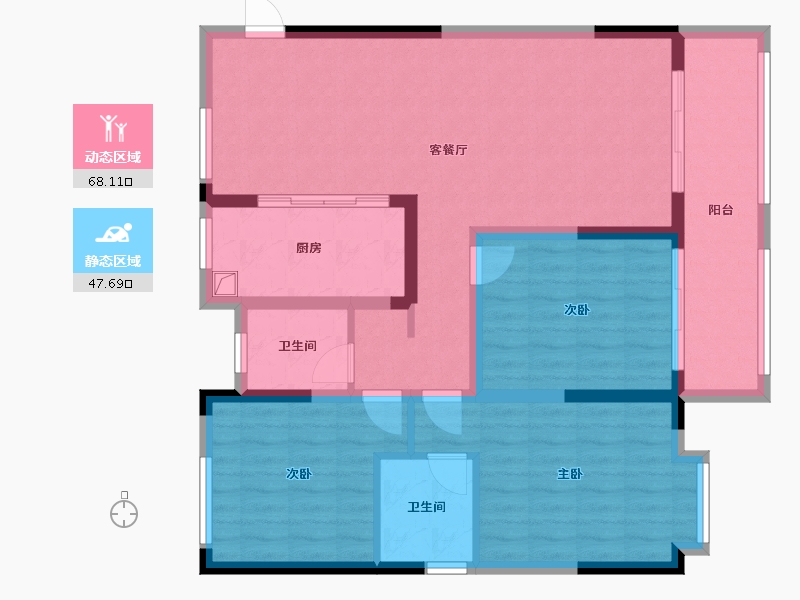 安徽省-六安市-汇安新世界-104.00-户型库-动静分区