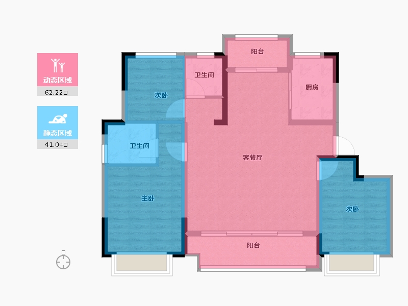 浙江省-绍兴市-溪上云庐-93.00-户型库-动静分区