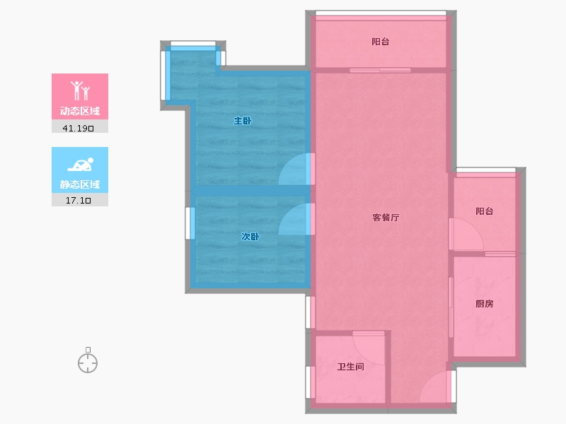 广东省-深圳市-信和自由广场-51.56-户型库-动静分区