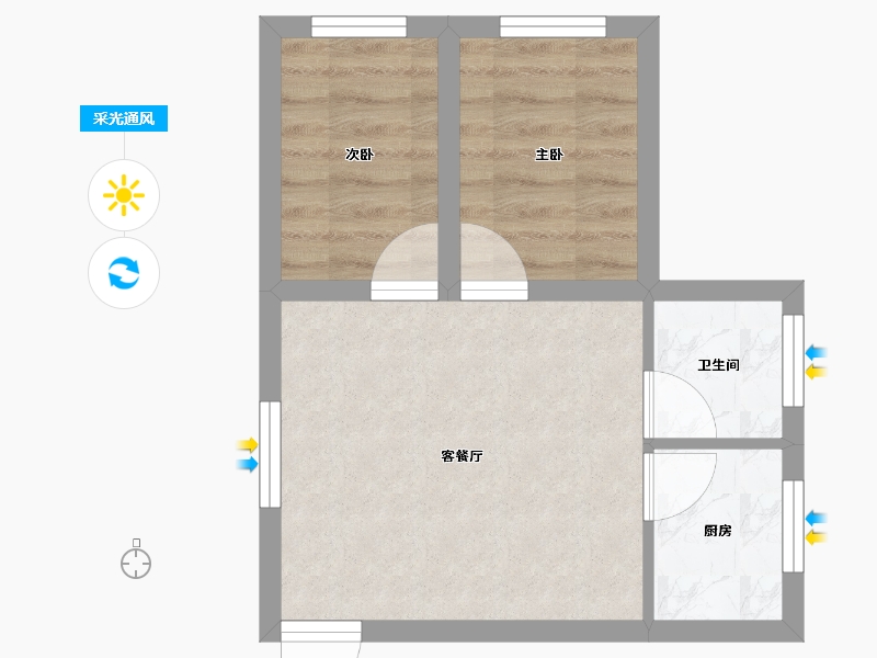 广东省-深圳市-红岭大厦-33.75-户型库-采光通风