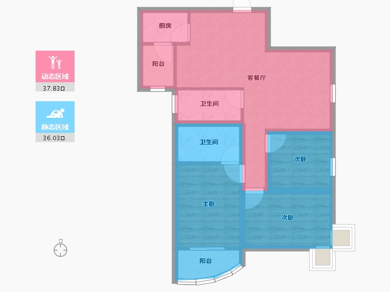 广东省-深圳市-常兴时代广场-64.90-户型库-动静分区