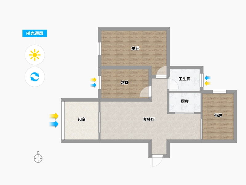 广东省-深圳市-南海大厦-67.40-户型库-采光通风