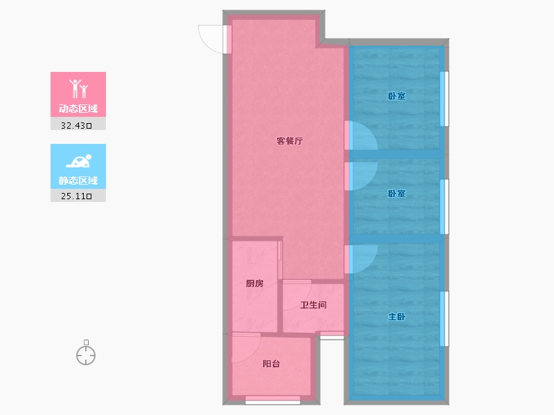 广东省-深圳市-泊林花园-50.61-户型库-动静分区