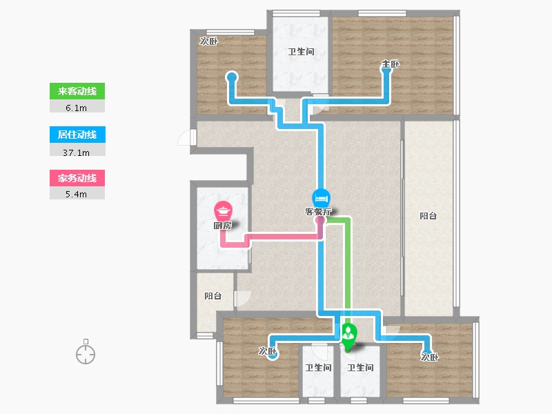 广东省-深圳市-十五峯花园-139.99-户型库-动静线