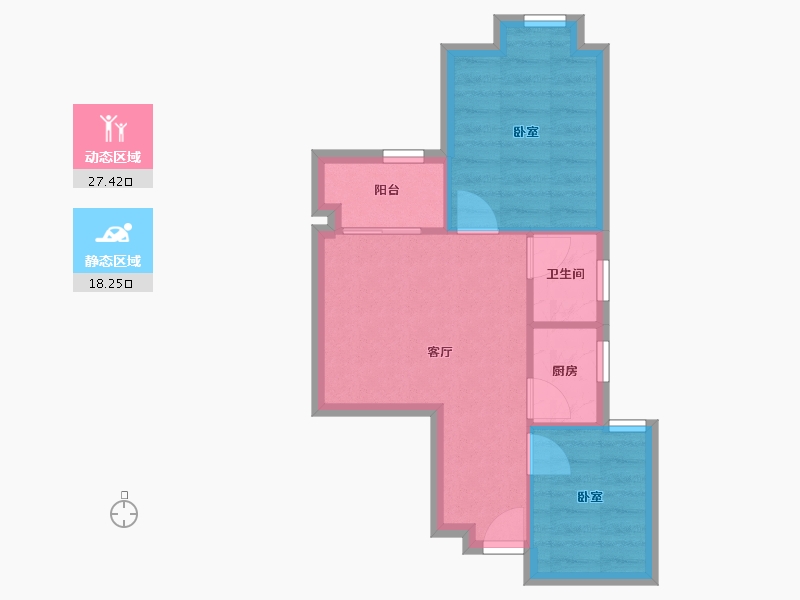 广东省-深圳市-龙景花园-40.57-户型库-动静分区